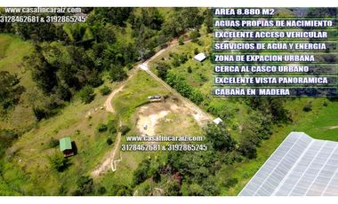 lote con cabaña en madera  semiurbano con area 8880 m2 en marinila