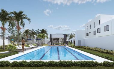 CASA EN VENTA EN CANCUN DE 3 HABITACIONES CON ALBERCA Y GIMNASIO