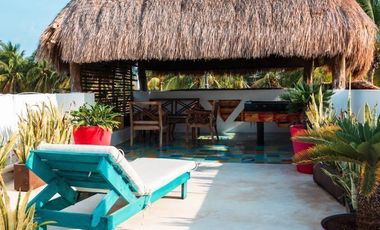 Casa de 2 recámaras con alberca en venta  en Sisal, Yucatán.