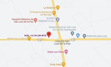 TERRENO PIE DE CARR. SAN LUIS DE LA PAZ- DOLORES GTO. SUP. 14,791 MTS