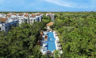 Departamento en venta en Puerto Morelos de 2 habitaciones a 10 minutos de la playa