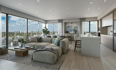 DEPARTAMENTO EN VENTA EN CANCUN DE 3 HABITACIONES CON ALBERCA Y PET´S PARK