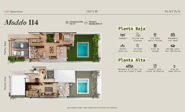 Casas en Venta dentro de privada NATIVA, Conkal Yucatan