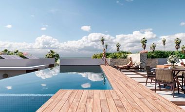 Lujoso departamento a pie de playa de 3 habitaciones y 3 baños en Mahahual