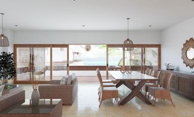 Lujoso departamento a pie de playa de 3 habitaciones y 3 baños en Mahahual