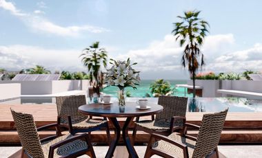 Lujoso departamento a pie de playa de 3 habitaciones y 3 baños en Mahahual