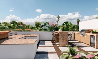 Lujoso departamento a pie de playa de 3 habitaciones y 3 baños en Mahahual