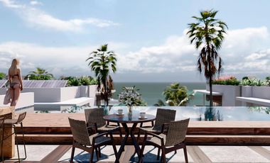 Lujoso departamento a pie de playa de 3 habitaciones y 3 baños en Mahahual