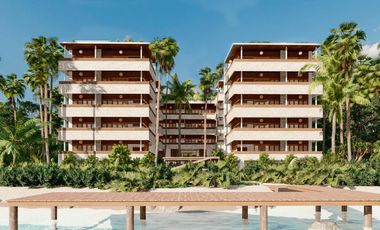 Lujoso departamento a pie de playa de 3 habitaciones y 3 baños en Mahahual