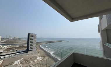 TORRE AURUM, Departamento en RENTA AMUEBLADO con vista al mar, 2 recamaras