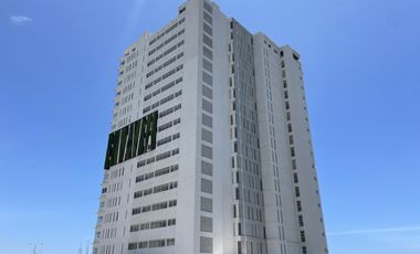 TORRE AURUM, Departamento en RENTA AMUEBLADO con vista al mar, 2 recamaras