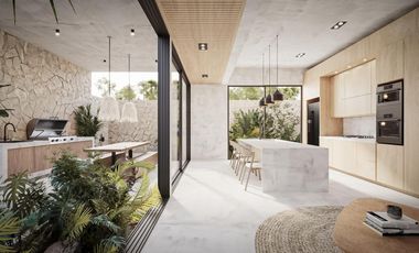 Villa en venta en Tulum Aldea Zama de 3 habitaciones a 7 minutos de la playa