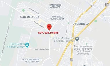 Terreno en  Ojo de Agua, Tecámac, Edo. Méx. Sup. 625.10 m2
