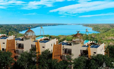 DEPARTAMENTO EN BACALAR DE 3 RECAMARAS CON VISTA A LA LAGUNA