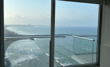 Departamento en VENTA con espectacular vista al mar, 3 recámaras y estudio, Torre Peninsula