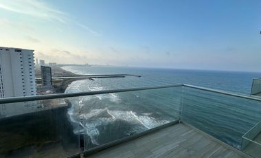 Departamento en VENTA con espectacular vista al mar, 3 recámaras y estudio, Torre Peninsula