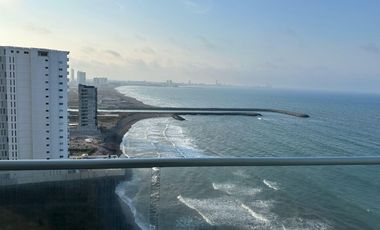Departamento en VENTA con espectacular vista al mar, 3 recámaras y estudio, Torre Peninsula