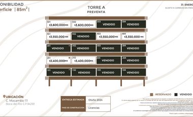 PREVENTA DE DEPARTAMENTO A LA ORILLA DEL MAR