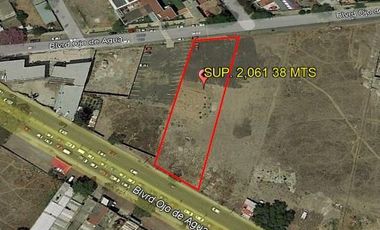 RENTA TERRENO COMERCIAL EN OJO DE AGUA SUP. 2,061.38 MTS