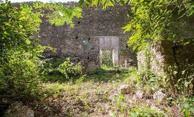 En venta terreno con casona y cenote en Temozón