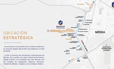 Venta Bodegas industriales en BODEGAS TIXCACAL Yucatan