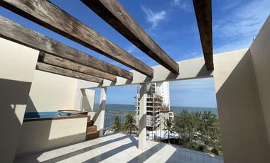 Penthouse en RENTA con roof garden privado con espectacular vista al rio del Estero, 3 recamaras