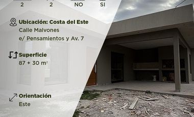 Casa a estrenar en Costa del Este - Calle Malvones e/ Pensamientos al 579