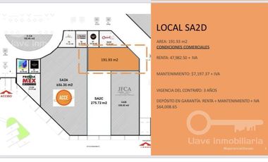 Local en renta en plaza dorado, Col. Gaviotas, Coatzacoalcos, Ver.