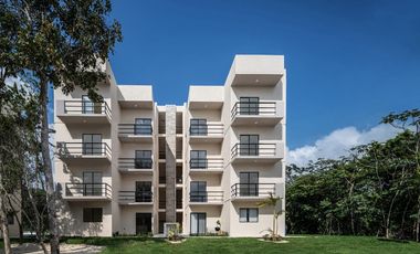 Departamento en venta en Puerto Morelos de 2 habitaciones a 10 minutos de la playa
