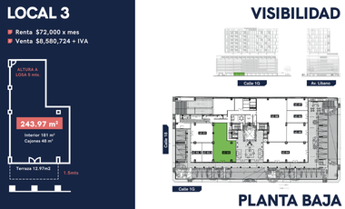 LOCAL EN VENTA/RENTA MERIDA DENTRO DE UNA MODERNA TORRE