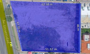 Terreno en Renta Av. Universidad, Ags. 2600 m²