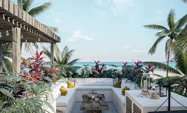 DEPARTAMENTO EN VENTA EN PRIMERA LÍNEA DE MAR, EQUIPADO Y AMUEBLADO EN MAHAHUAL.