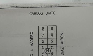 Terrenos en Venta Calle Carlos Brito Gómez entre Díaz Mirón y Madero, Col. Miramar, Allende, Ver.