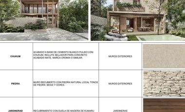 Casa en Venta Tulum, 3 o 4 habitaciones, Alberca, Palapa de meditación, Canchas