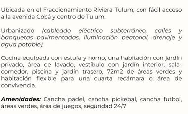 Casa en Venta Tulum, 3 o 4 habitaciones, Alberca, Palapa de meditación, Canchas