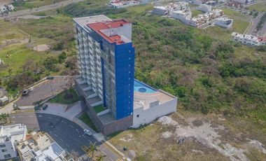 Departamento en VENTA de 147 m2 con vista al mar, ALBERCA, 2 recamaras en Fracc. Playas del Conchal