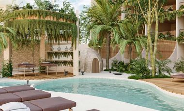 DEPARTAMENTO EN VENTA  EN TULUM 1 HABITACION/ ALBERCA /PRIVADA