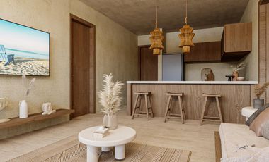 DEPARTAMENTO EN VENTA  EN TULUM 1 HABITACION/ ALBERCA /PRIVADA