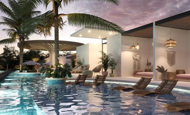 DEPARTAMENTO EN VENTA EN TULUM 1 HABITACION/ ELEVADOR/ SPA / AREA COMERCIAL