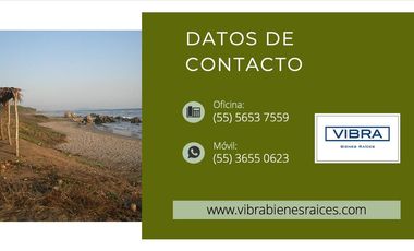Gran terreno de 31.4 Ha con frente de playa a la venta en Joluta Guerrero.