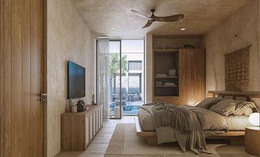 DEPARTAMENTO EN VENTA EN TULUM  1 HABITACION/ LOBBY/ RESTAURANTE/ BAR/ PISCINA