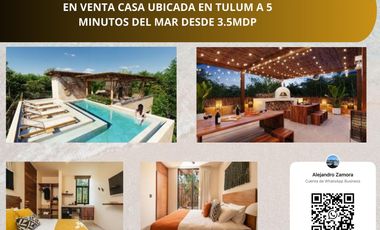 CASA UBICADA EN TULUM A 5 MINUTOS DEL MAR