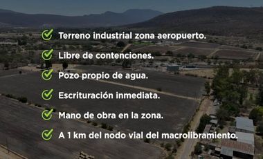 5 hectáreas a 5 minutos del aeropuerto