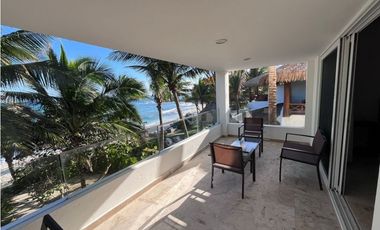 Beach front condo en renta akumal México