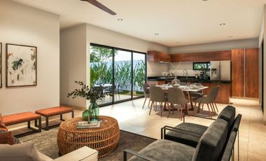 CASA 1 PISO  DE DOS RECAMARAS MODELO AUREA VENTA MERIDA CONKAL
