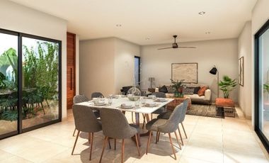 CASA 1 PISO  DE DOS RECAMARAS MODELO AUREA VENTA MERIDA CONKAL