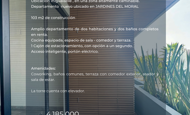 Departamento en venta Jardines del Moral