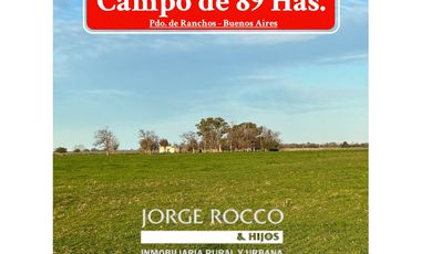 Campo en venta en Ranchos. 89 Has. mixtas