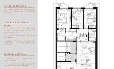 Venta departamento 3 dormitorios con cochera
