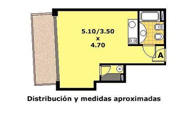 Monoambiente  en alquiler temporario por 3 meses